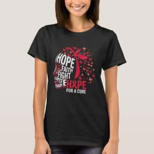 Hope For A Cure Red Ribbon National HIV Awareness T-Shirt