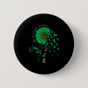 Hope For A Cure Sunflower Black Cat Bile Duct Canc 6 Cm Round Badge