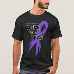 Hope for a Cure/Torn Ribbon...Epilepsy T-Shirt