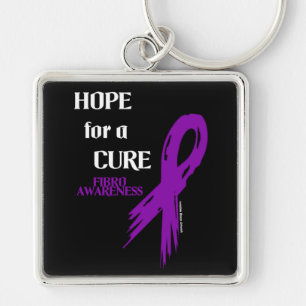 Hope for a Cure/Torn Ribbon...Fibro Key Ring