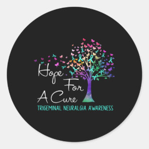 Hope For A Cure Trigeminal Neuralgia Awareness Tre Classic Round Sticker