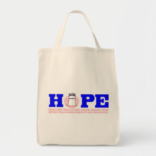 HOPE for Breezy Grocery Tote in Pink Bag