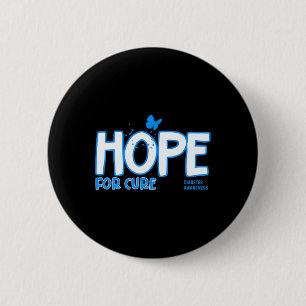 Hope For Cure Diabetes Awareness 6 Cm Round Badge