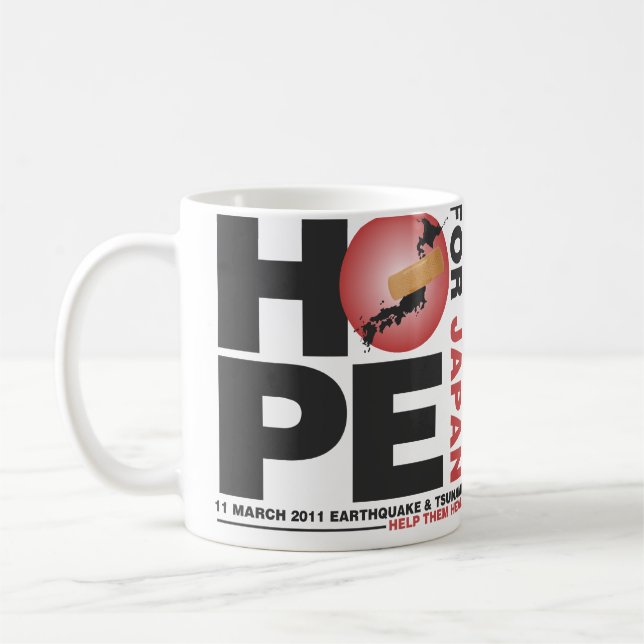 HOPE FOR JAPAN - HELP THEM HEAL COFFEE MUG (Left)