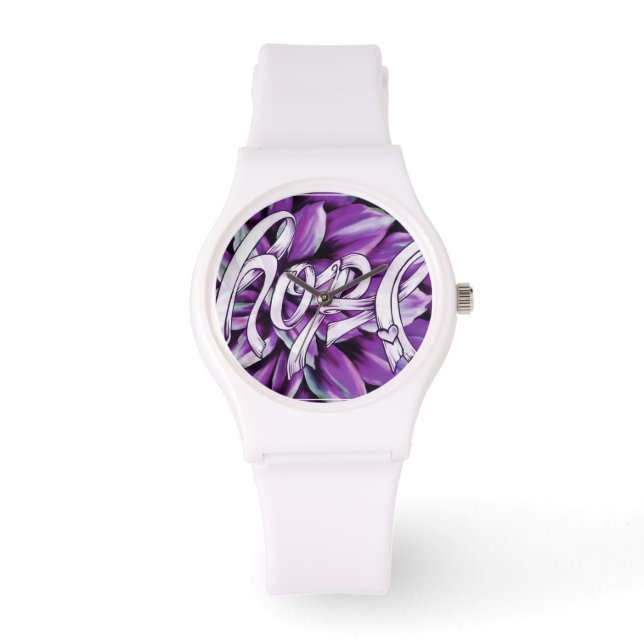 Hope for Pancreatic Cancer floral watch (Front)