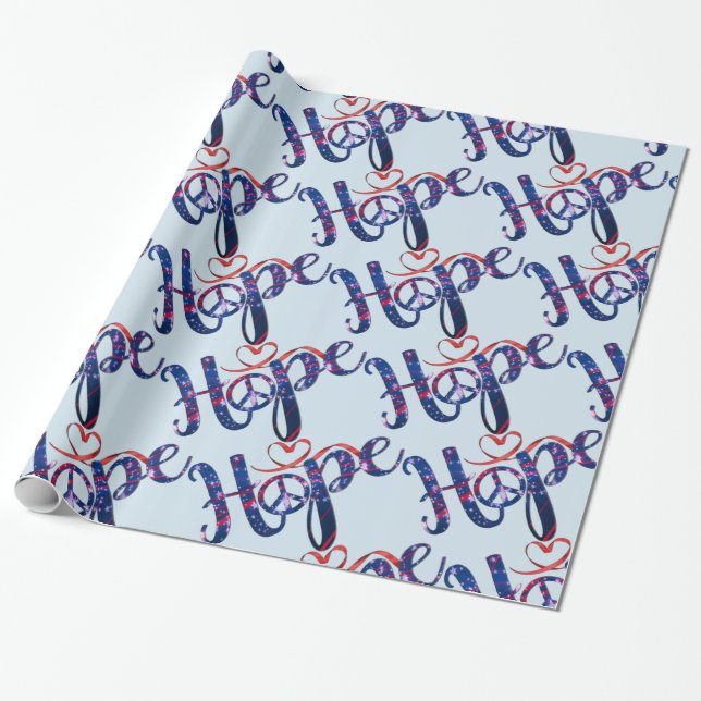 Hope For Peace Wrapping Paper (Unrolled)
