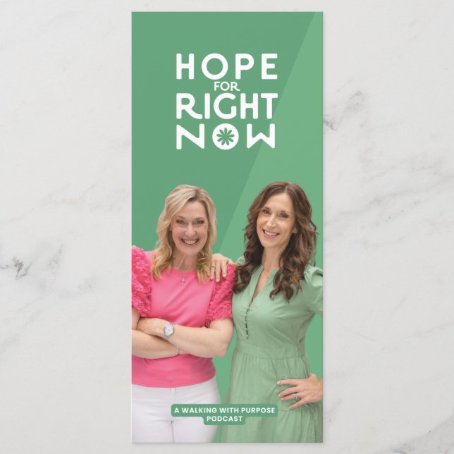 Hope for Right Now Podcast Bookmark  Menu (Front)