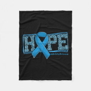Hope For The Cure We Wear Blue For Diabete Awarene Fleece Blanket