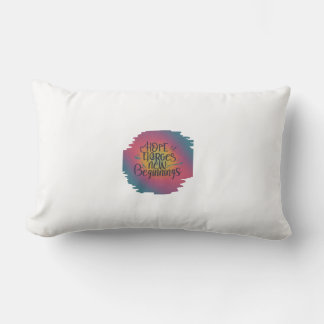 "Hope Forges New Beginnings." Lumbar Cushion