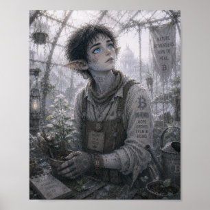 Hope / Gardener / Glass Greenhouse Poster