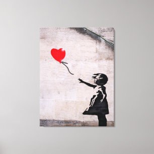 Hope Girl With Balloon Banksy Canvas Print