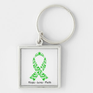 Hope Green Awareness Ribbon Key Ring