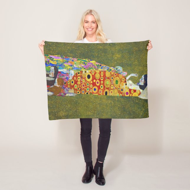 Hope, Gustav Klimt Fleece Blanket (In Situ)