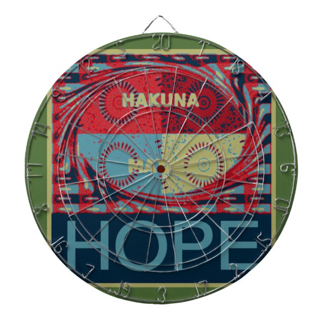 Hope Hakunamatata Lovely Inspirational Edgy vector Dartboard (Front)