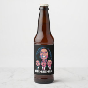 Hope Hate Heal Rise Kamala 2024 Beer Bottle Label