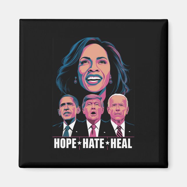 Hope Hate Heal Rise Kamala 2024 Magnet (Front)