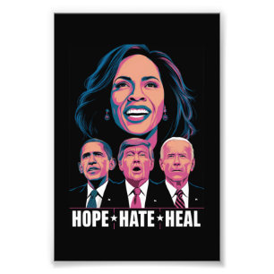 Hope Hate Heal Rise Kamala 2024 Photo Print
