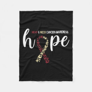 Hope Head And Neck Cancer Awareness Fleece Blanket