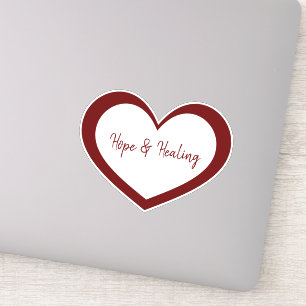 Hope & Healing Red White Hearts Inspirational