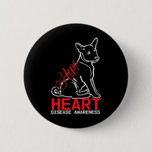 Hope - Heart Disease Awareness 6 Cm Round Badge