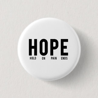 Hope…Hold On Pain Ends 3 Cm Round Badge