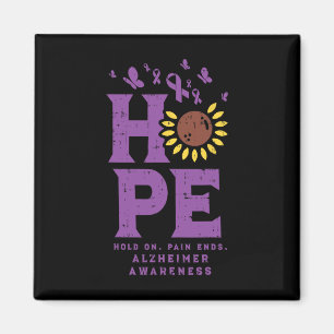 Hope Hold On Pain Ends Sunflower Heimerheimer Awar Magnet