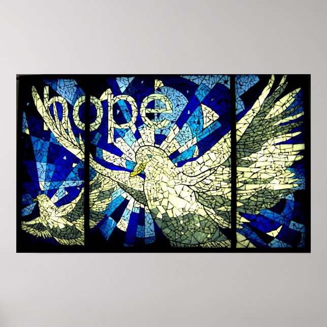 Hope Holy Spirit Dove Christian Art Poster (Front)