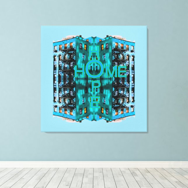 Hope Home  Canvas Print (Insitu(Wood Floor))