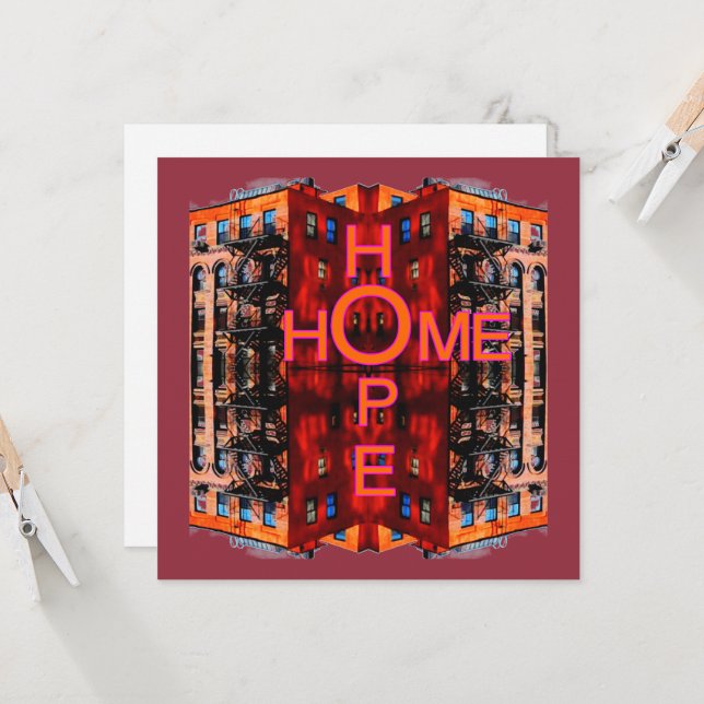 Hope Home Greeting Card (Front/Back In Situ)