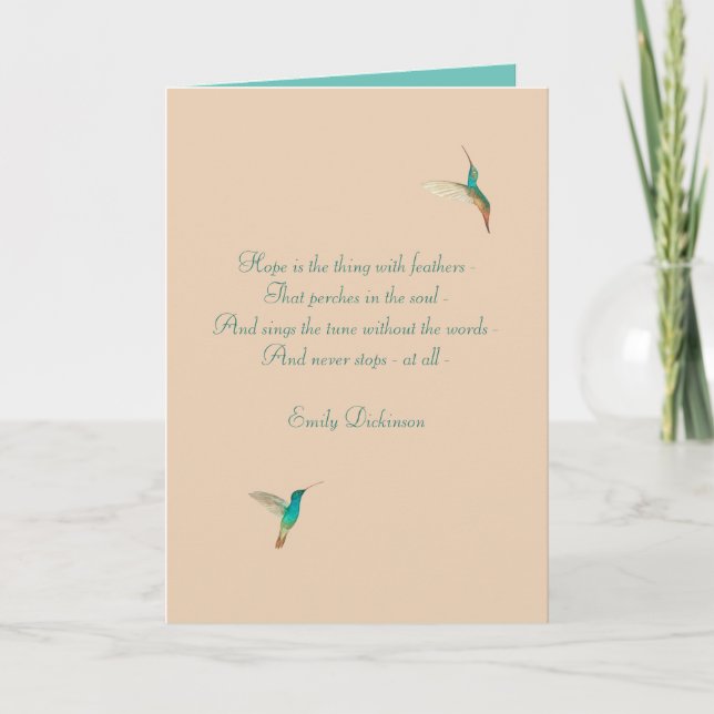 Hope Hummingbird Card (Front)