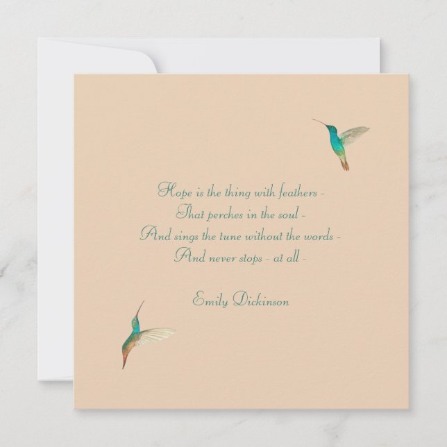 Hope Hummingbird Card (Front)
