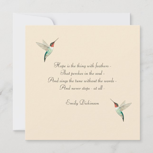 Hope Hummingbird Card (Front)
