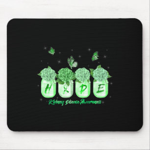 Hope Hydrangea Flower Butterfly Kidney Disease Awa Mouse Mat