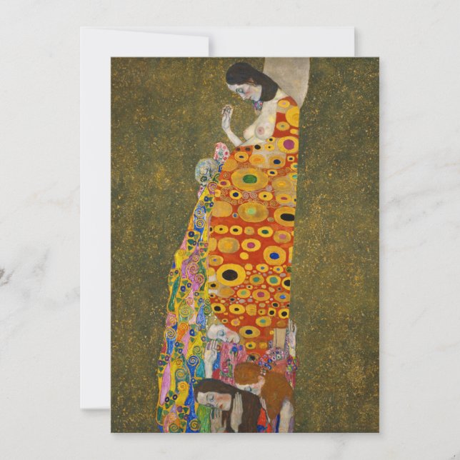 Hope II by Gustav Klimt, Vintage Art Nouveau (Front)