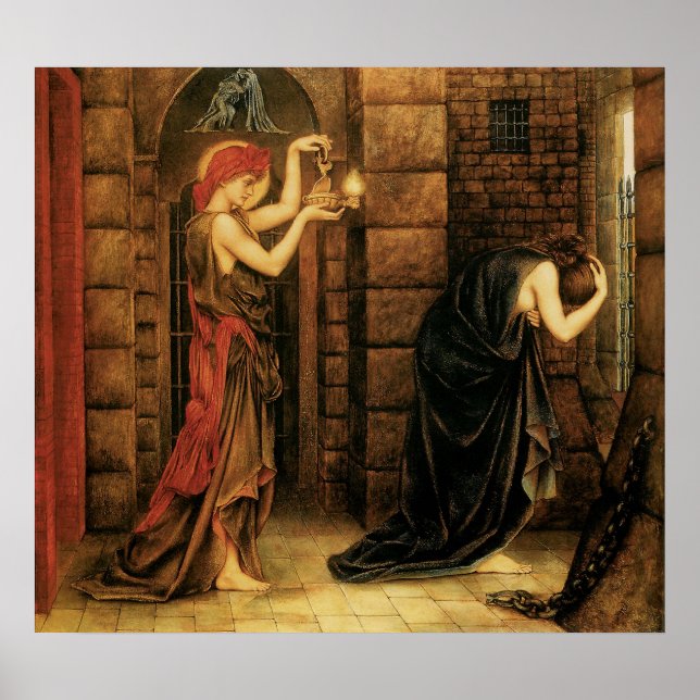 Hope in a Prison of Despair by Evelyn De Morgan Poster (Front)