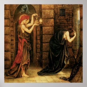 Hope in a Prison of Despair by Evelyn De Morgan Poster