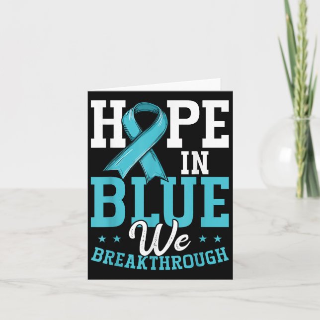 Hope In Blue We Breakthrough Prostate Cancer Aware Card (Front)