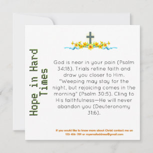 Hope in Hard Times  Witness Card
