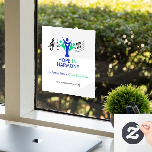 Hope in Harmony Window Cling (Office)