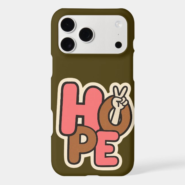 "Hope in Style – Peaceful Vibes Sticker" (Back)