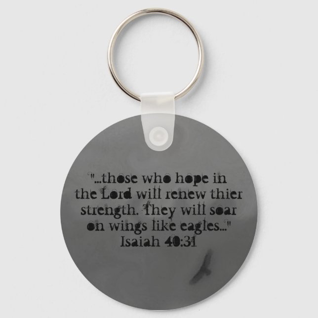 hope in the Lord Key Ring (Front)