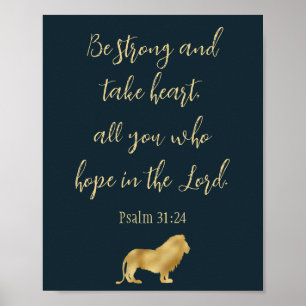 Hope in the Lord lion theme Poster