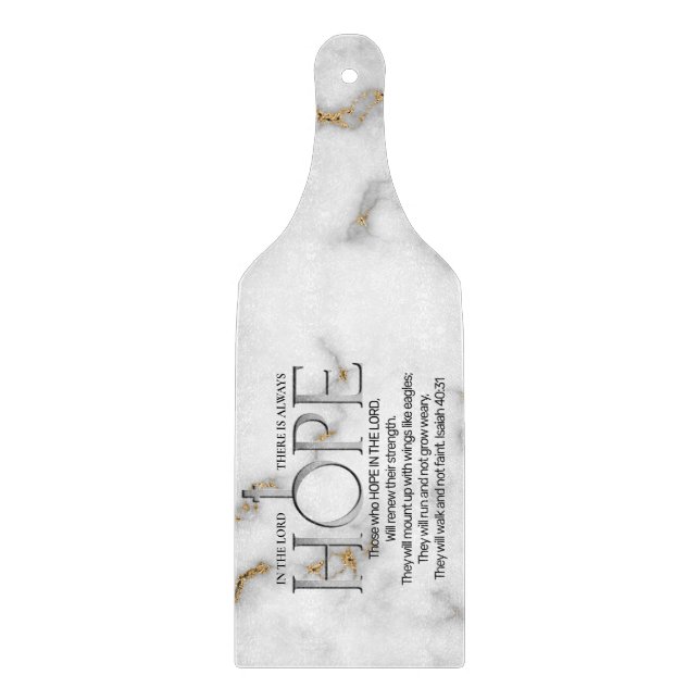Hope in the Lord Scripture Verse Isaiah 40:31 Cutting Board (Front)
