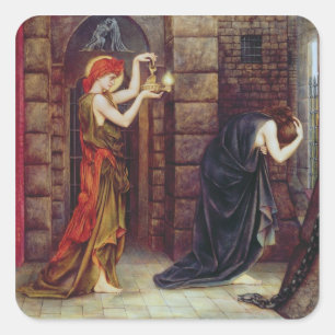 Hope in the Prison of Despair (oil on canvas) Square Sticker