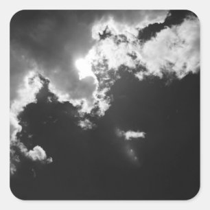 Hope in the silver lining of the clouds. square sticker