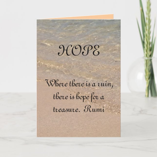 HOPE Inspiration Card Rumi Quote Hawaii (Front)