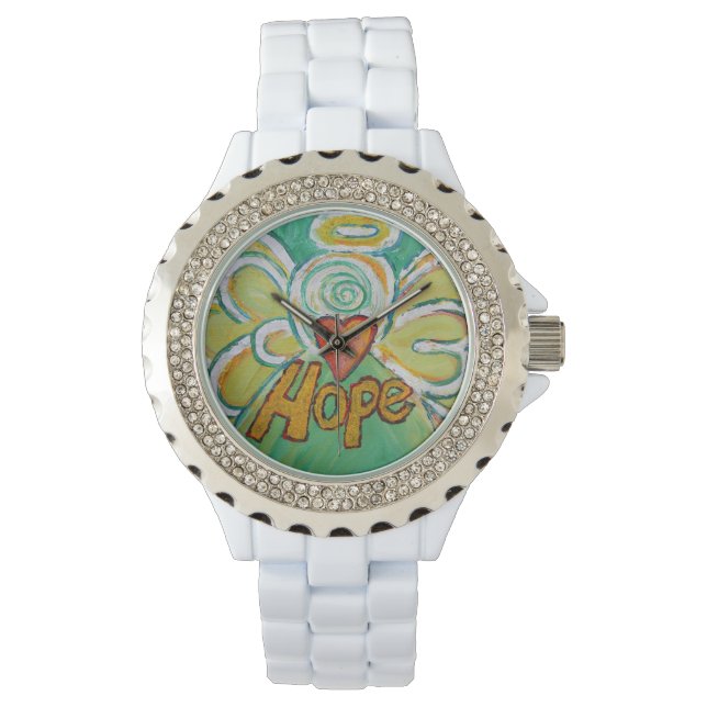 Hope Inspirational Guardian Angel Wrist Watch (Front)