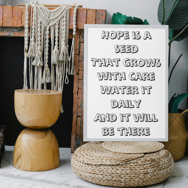 Hope inspirational mini poem poster (Creator Uploaded)