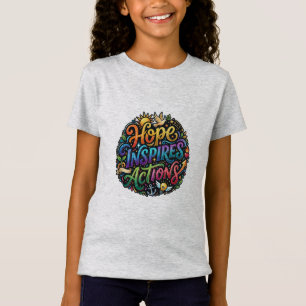 Hope Inspires Actions – Inspirational Quote Graphi T-Shirt