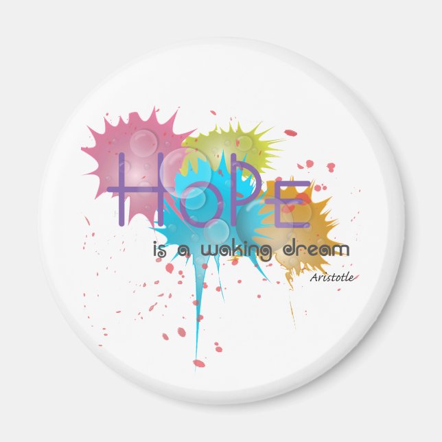 HOPE is a waking dream - Aristotle Magnet (Front)